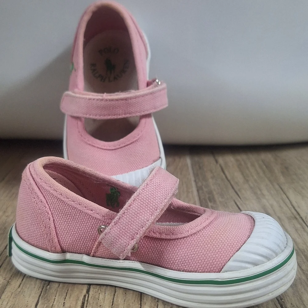 Polo by Ralph Lauren Kids Pink Canvas Shoes Sz.4